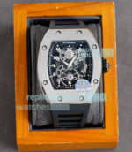 New Richard Mille RM17-01 Automatic Skeleton Watch Best Replica Watch Black Rubber Strap
